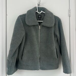 Urban Outfitters Green Teddy Sherpa Jacket